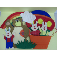 兔寶寶環遊世界組
（配件：彩虹、熱氣球、熊、狗、草【樣品區】、兔子）

1組