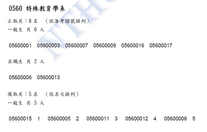 112碩考放榜截圖